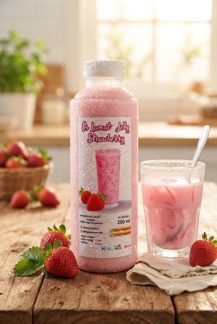 Es Lumut Jelly Strawberry
